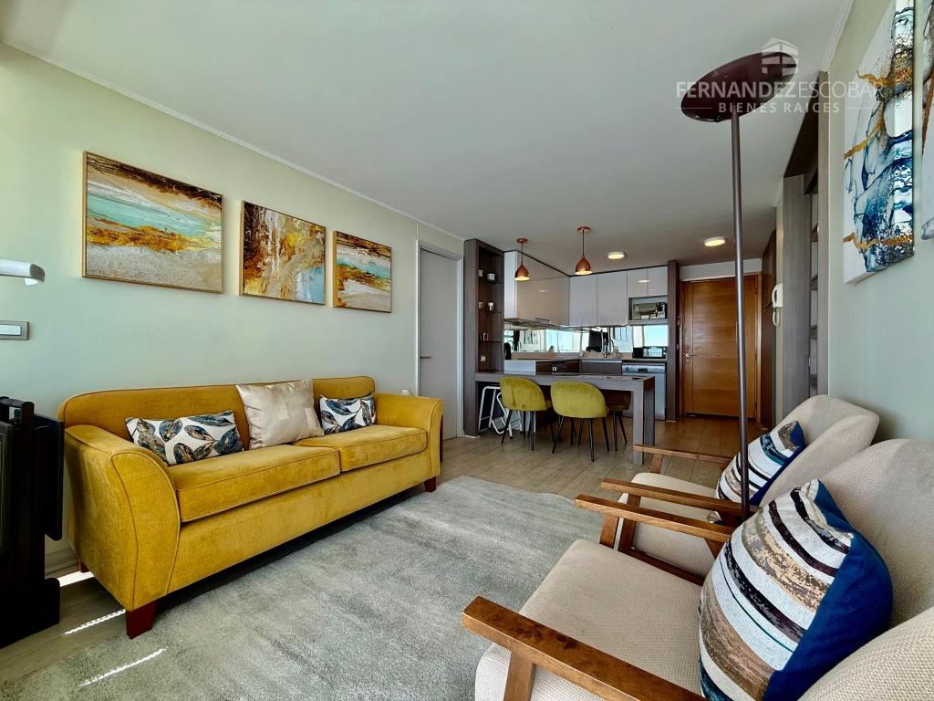 REÑACA - ARRIENDA DEPTO AMOBLADO 2D 2B 1E - EDMUNDO ELUCHANS